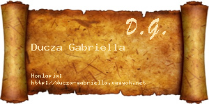 Ducza Gabriella névjegykártya