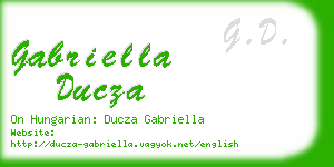 gabriella ducza business card